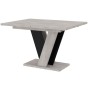 Stół rozkładany VINEY | 120-160x90 | K350 beton, czarny-1