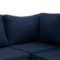 Zestaw mebli ogrodowych z technorattanu ALVANI HK | Czarny | Navy blue poduszki | OUTLET-10