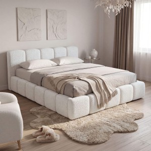  Łóżko tapicerowane z pojemnikiem 5057G | 180x200 | Boucle | Biały #6