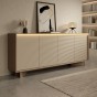 Komoda SEMI | 4D + LED | Bolivar naturalny + cappuccino-2