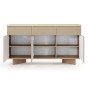 Komoda SEMI | 3D3S + LED | Bolivar naturalny + cappuccino-4