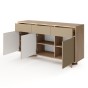 Komoda SEMI | 3D3S + LED | Bolivar naturalny + cappuccino-5