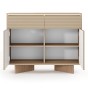 Komoda SEMI | 2D2S + LED | Bolivar naturalny + cappuccino-4