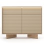Komoda SEMI | 2D2S + LED | Bolivar naturalny + cappuccino-3