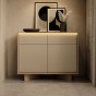 Komoda SEMI | 2D2S + LED | Bolivar naturalny + cappuccino-2