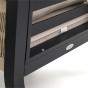 Zestaw mebli ogrodowych z aluminium SANTIAGO | Czarny + imitacja drewna | Beżowe poduszki | OUTLET-17