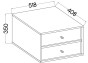 Stolik nocny wiszący TOKYO 4 2S | Typ 801 | Beż piaskowy | OUTLET-5