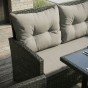 Zestaw mebli ogrodowych dla 9 osób PARIS BIG | Technorattan | Czarny | Poduszki szare 01 | OUTLET -3