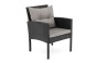 Zestaw mebli ogrodowych dla 9 osób PARIS BIG | Technorattan | Czarny | Poduszki szare 01 | OUTLET -7