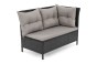 Zestaw mebli ogrodowych dla 9 osób PARIS BIG | Technorattan | Czarny | Poduszki szare 01 | OUTLET -8