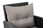 Zestaw mebli ogrodowych dla 9 osób PARIS BIG | Technorattan | Czarny | Poduszki szare 01 | OUTLET -14