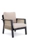 Zestaw mebli ogrodowych z aluminium PROVENCE DUO | Czarny + imitacja drewna | Beżowe poduszki OUTLET-8