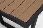 Zestaw mebli ogrodowych z aluminium PROVENCE DUO | Czarny + imitacja drewna | Beżowe poduszki OUTLET-12