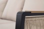 Zestaw mebli ogrodowych z aluminium PROVENCE DUO | Czarny + imitacja drewna | Beżowe poduszki OUTLET-15