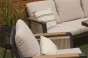 Zestaw mebli ogrodowych z aluminium PROVENCE DUO | Czarny + imitacja drewna | Beżowe poduszki OUTLET-19