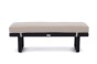 Zestaw mebli ogrodowych z aluminium PROVENCE | Czarny + imitacja drewna | Beżowe poduszki OUTLET-19
