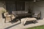 Zestaw mebli ogrodowych z aluminium PROVENCE | Czarny + imitacja drewna | Beżowe poduszki OUTLET-35