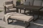 Zestaw mebli ogrodowych z aluminium PROVENCE | Czarny + imitacja drewna | Beżowe poduszki OUTLET-39