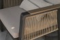 Zestaw mebli ogrodowych z aluminium PROVENCE | Czarny + imitacja drewna | Beżowe poduszki OUTLET-40