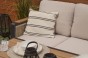 Zestaw mebli ogrodowych z aluminium PROVENCE | Czarny + imitacja drewna | Beżowe poduszki OUTLET-45