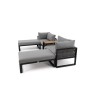 Zestaw mebli ogrodowych SANTORINI Plus | Aluminium czarny | Szare poduszki OUTLET-5
