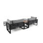 Zestaw mebli ogrodowych SANTORINI Plus | Aluminium czarny | Szare poduszki OUTLET-7