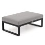 Zestaw mebli ogrodowych SANTORINI Plus | Aluminium czarny | Szare poduszki OUTLET-26