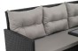Zestaw mebli ogrodowych dla 9 osób PARIS | Technorattan | Czarny | Poduszki szare 01 OUTLET-15