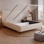 Łóżko tapicerowane z pojemnikiem LUCY LITE | 160x200 | Kolor do wyboru-4