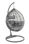 Fotel ogrodowy wiszący HC-001 | Technorattan | Czarny | Poduszki szare OUTLET-4