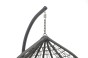 Fotel ogrodowy wiszący HC-001 | Technorattan | Czarny | Poduszki szare OUTLET-8