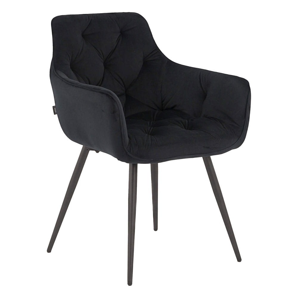 Krzesło tapicerowane DC-0082-3 czarny | nogi czarne | OUTLET