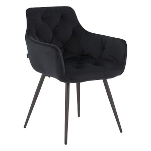 Krzesło tapicerowane DC-0082-3 czarny | nogi czarne | OUTLET