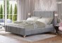 Łóżko tapicerowane BELANIA (SF1023) w stylu Glamour | 140x200 | Welur | Szary | OUTLET-4