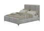 Łóżko tapicerowane BELANIA (SF1023) w stylu Glamour | 140x200 | Welur | Szary | OUTLET-6
