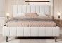 Łóżko tapicerowane SF1026 | 140x200 | Welur | Beżowy | OUTLET-2