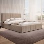 Łóżko tapicerowane z pojemnikiem SFG0116 | 140x200 | Boucle | Ciemny beż #4 | OUTLET-3