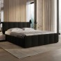 Łóżko tapicerowane z pojemnikiem SFG0166 | 180x200 | Welur | Czarny | OUTLET-1