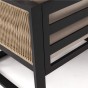 Narożnik ogrodowy lewy RAVENA + Stół Sycylia | Aluminium czarny | Beżowe poduszki-16