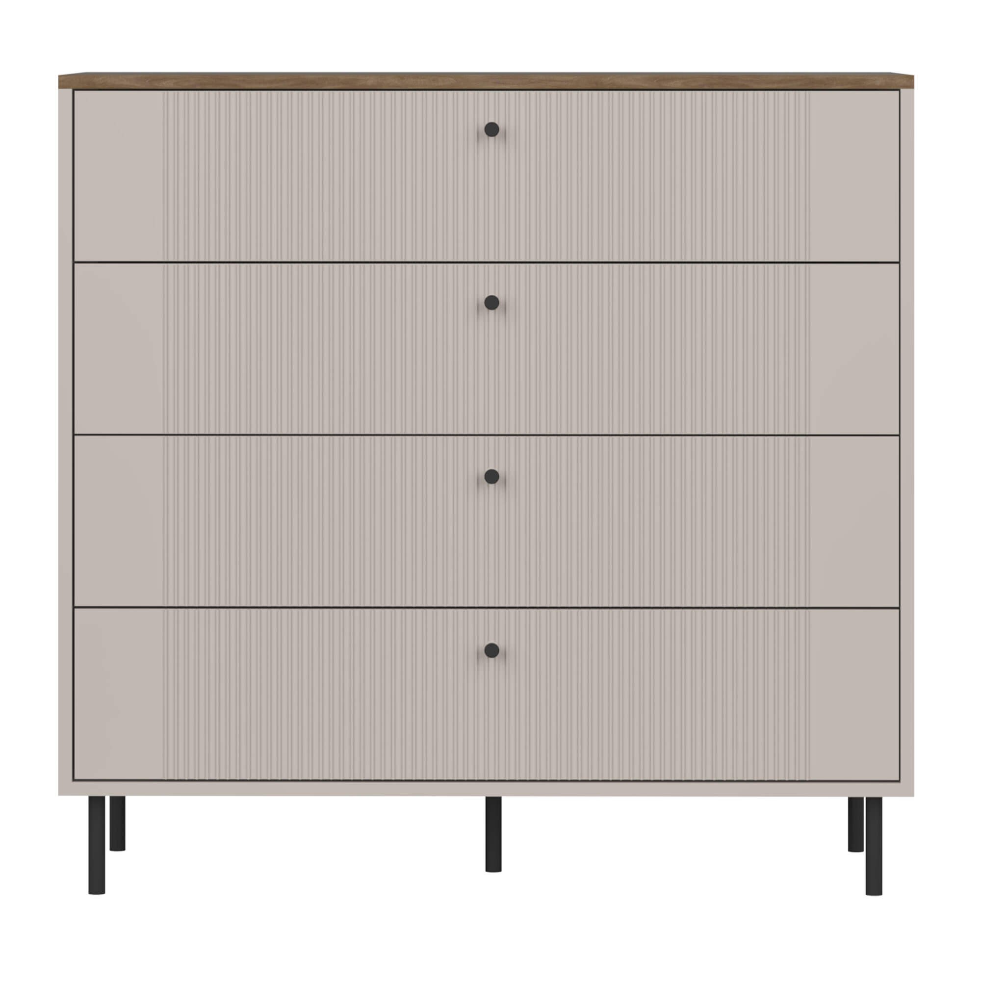 Komoda TIRAMISU 4S | Cashmere/Oak Antico