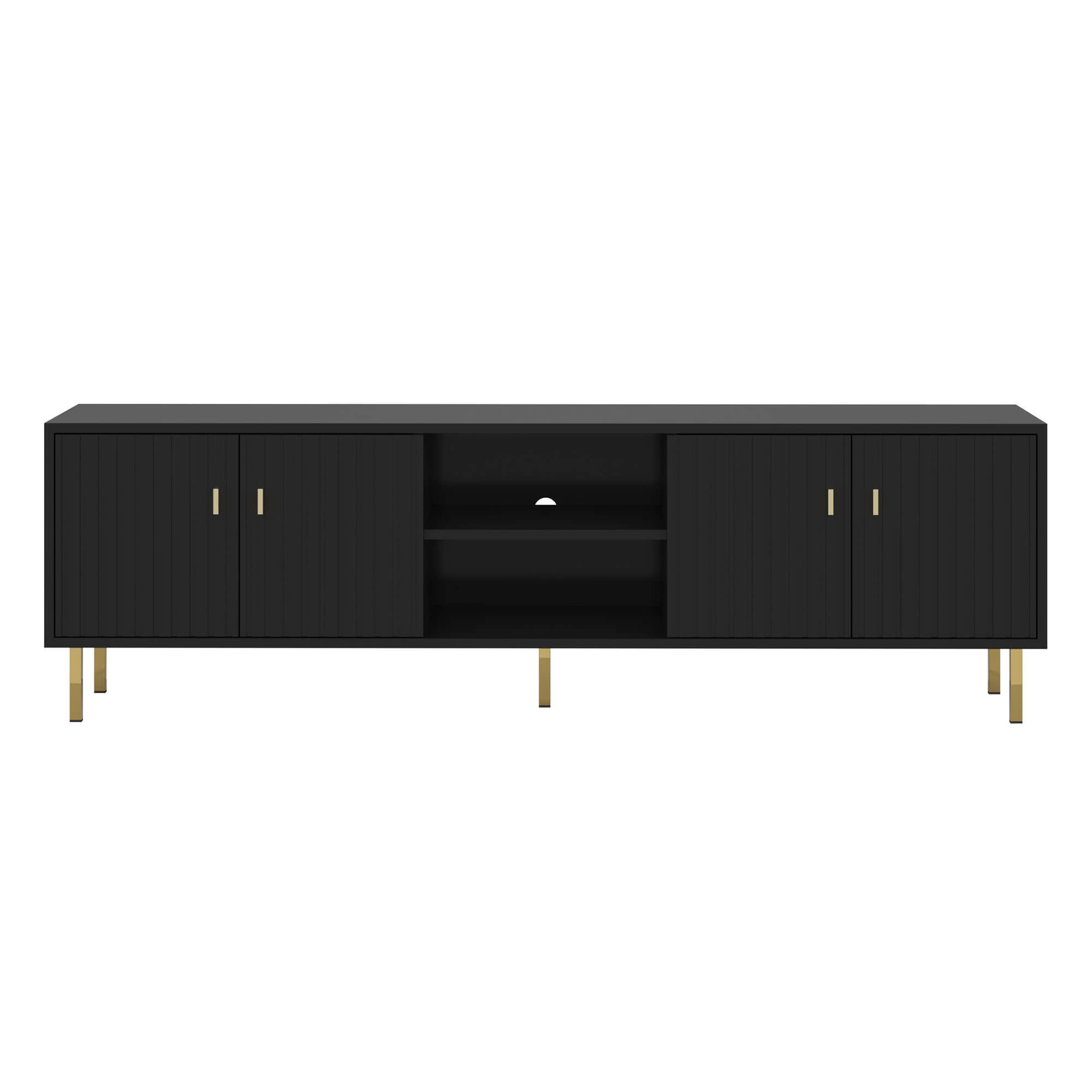 Szafka RTV PIANO 4D | Czarna