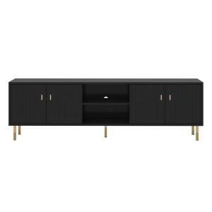 Szafka RTV PIANO 4D | Czarna