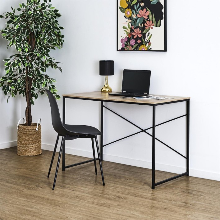 Biurko Loka 110x60cm naturalne/czarne