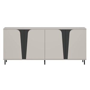 Komoda ASTORIX 4D | Cashmere/Graphite