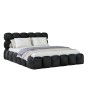Łóżko tapicerowane z pojemnikiem SFG0201P | 160x200 | Welur | Czarny #84 | OUTLET-5