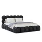 Łóżko tapicerowane z pojemnikiem SFG0201P | 160x200 | Welur | Czarny #84 | OUTLET-6