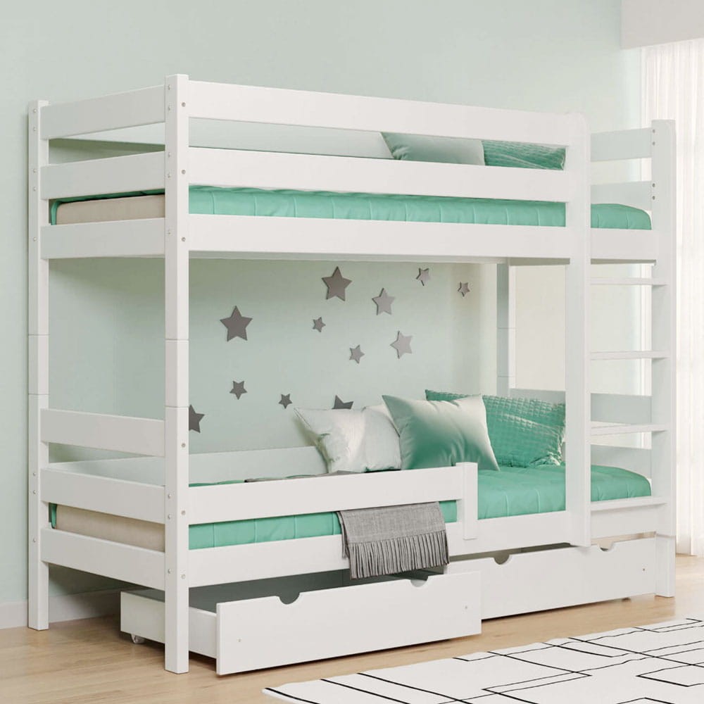 Łóżko piętrowe GAGATEK LUX | 80x190 | Biały | OUTLET