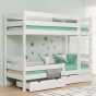 Łóżko piętrowe GAGATEK LUX | 80x190 | Biały | OUTLET-1
