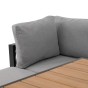 Zestaw mebli ogrodowych RAVENA DUO + Stół Sycylia | Aluminium czarny | Szare poduszki OUTLET-11