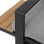 Zestaw mebli ogrodowych VIENNA | Aluminium czarny | Szare poduszki OUTLET-12